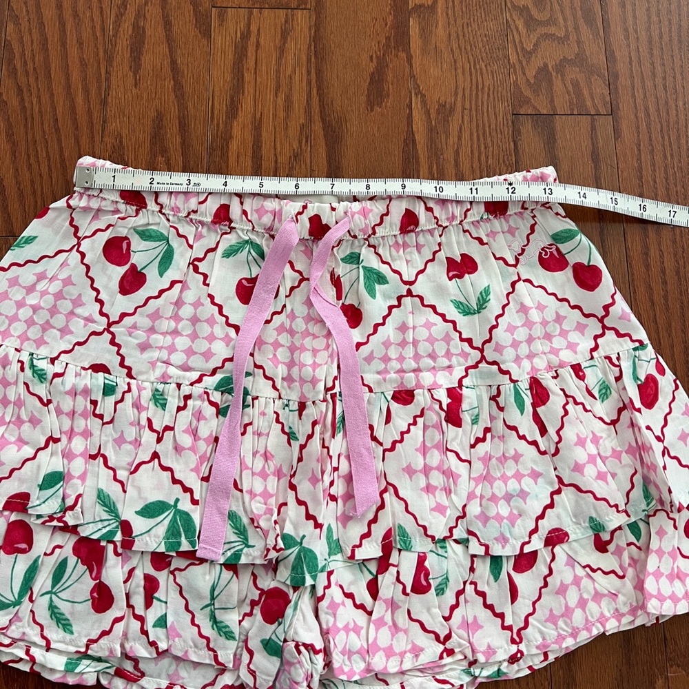 Peter Alexander Pink Cherry Patterned Ruffle Shor… - image 3